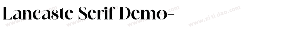Lancaste Serif Demo字体转换